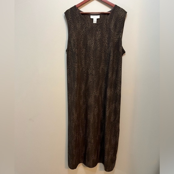 Vintage Maxi Maggie McNaughton 90s Snake Print Dress Plus size 3X - Picture 2 of 11